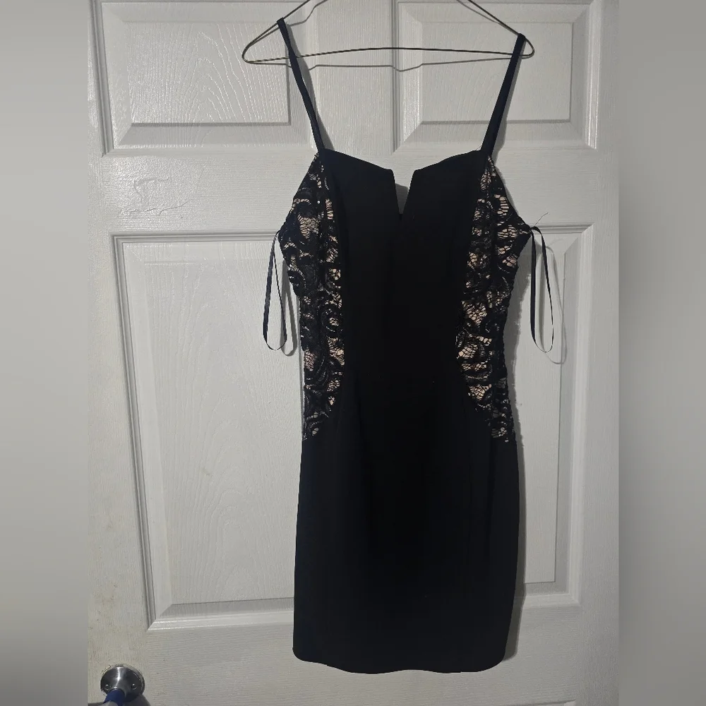 BCX Black and Gold Backless Dress - Picture 4 of 4